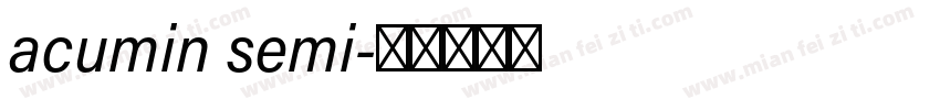 acumin semi字体转换